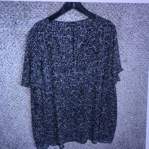 Black & White Patterned Short Sleeve Men's Shirt